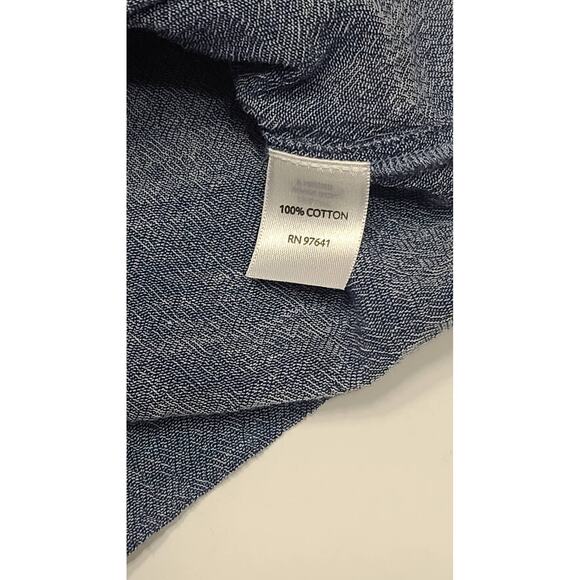 J. Jill medium Missy blue cotton lightweight blouse - Picture 5 of 6